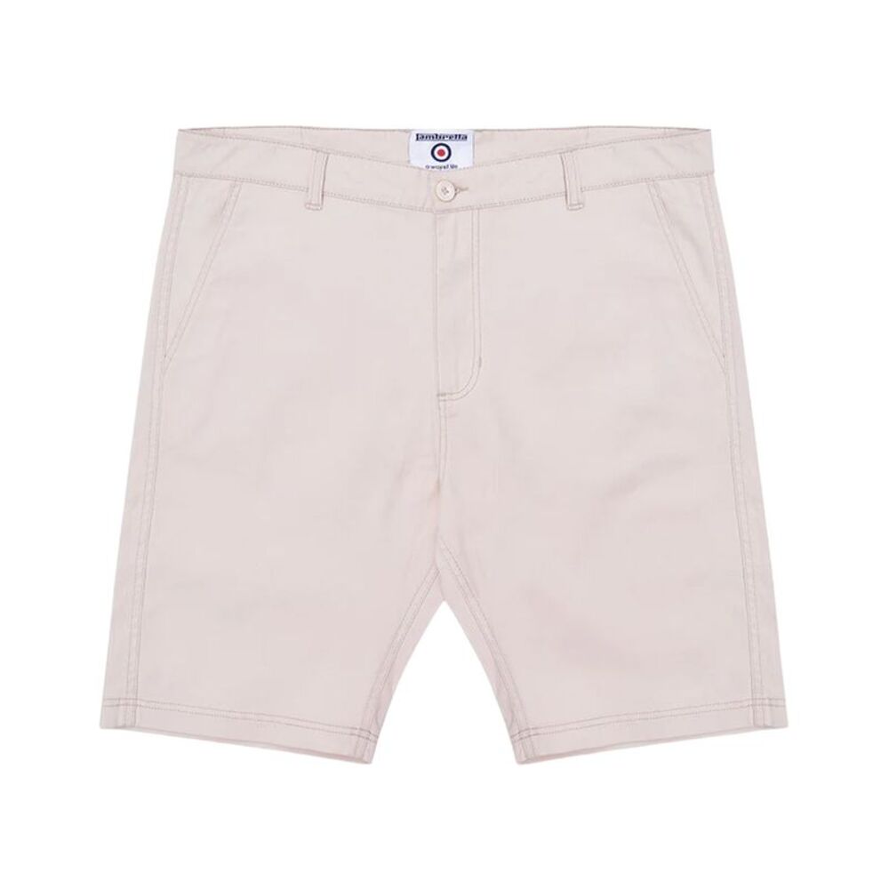 Lambretta Mens Chino Shorts / Stone